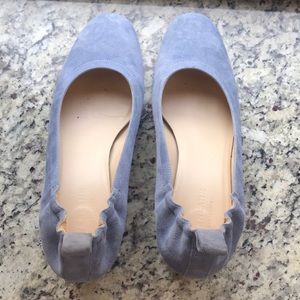 Everlane Day Heel in Blue Suede